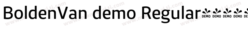 BoldenVan demo Regular字体转换